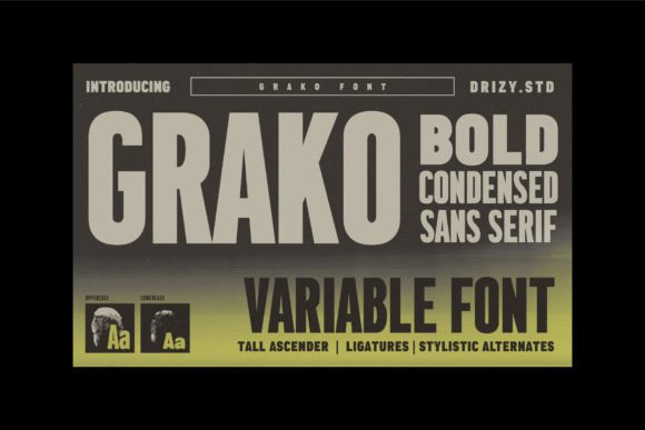 Grako: Command Attention with Bold Condensed Type