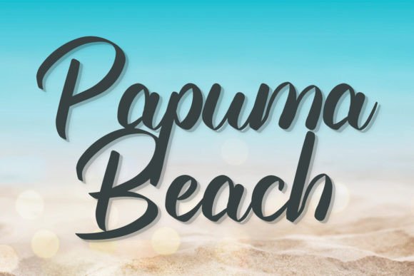 Papuma Beach: Capturing Coastal Ease in Modern Typography