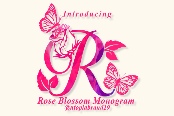 Rose Blossom Monogram: An Elegant Font for Beautiful Designs