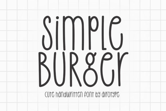 Simple Burger: A Sweet and Friendly Handwritten Font for Creative Projects