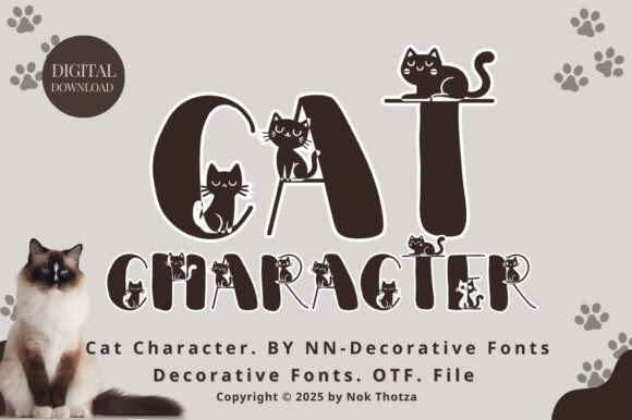 Why Cat Character Is the Whimsical Font Your Brand Needs